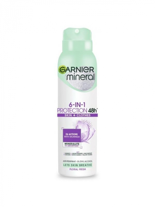 Deodorant Antiperspirant Spray pentru Femei 6 in 1 Protection 48h, Garnier 150 ml [1]