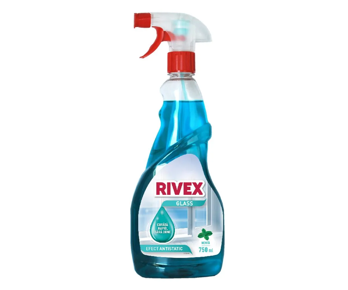 Detergent geamuri cu pulverizator 750 ml Rivex Menta [1]
