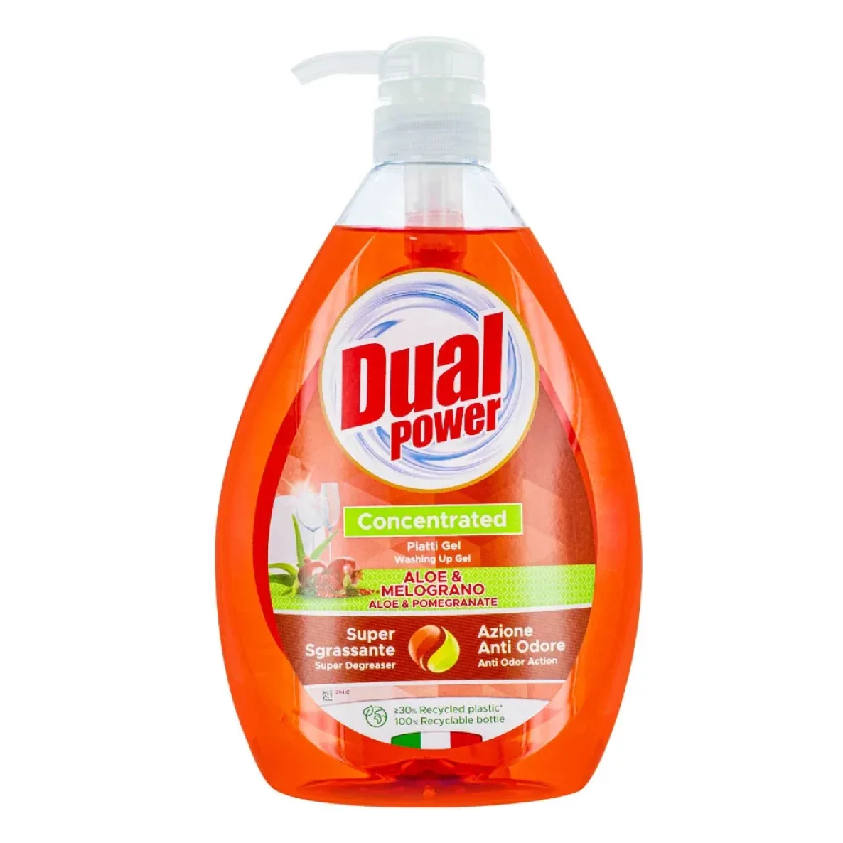 Detergent vase manual cu pompa, 1 L, aloe si rodie, Dual Power [1]