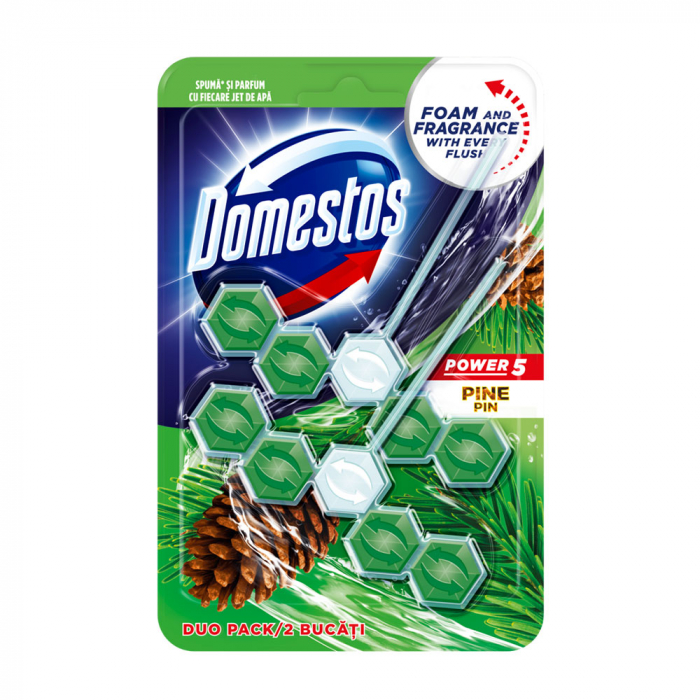 DOMESTOS ODORIZANT WC POWER5 2X55G PINE [1]