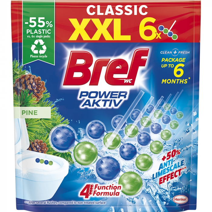 Odorizant toaleta BREF Power Aktiv Pine, 6 x 50g [1]