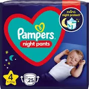 Pampers Night Pants Size 4 scutece de unică folosință tip chiloțel pentru noapte [1]
