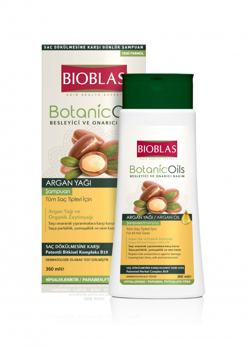 Șampon Bioblas Botanic Oils cu ulei de argan pentru toate tipurile de păr, 360 m [1]
