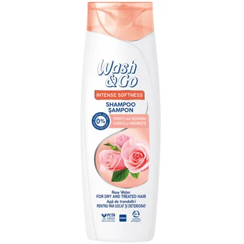 Sampon cu apa de trandafiri, 360ml, Wash&Go [1]