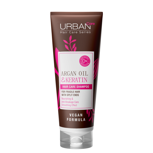 Sampon pentru par fragil cu ulei de Argan si Keratina, 250 ml, Urban Care [1]
