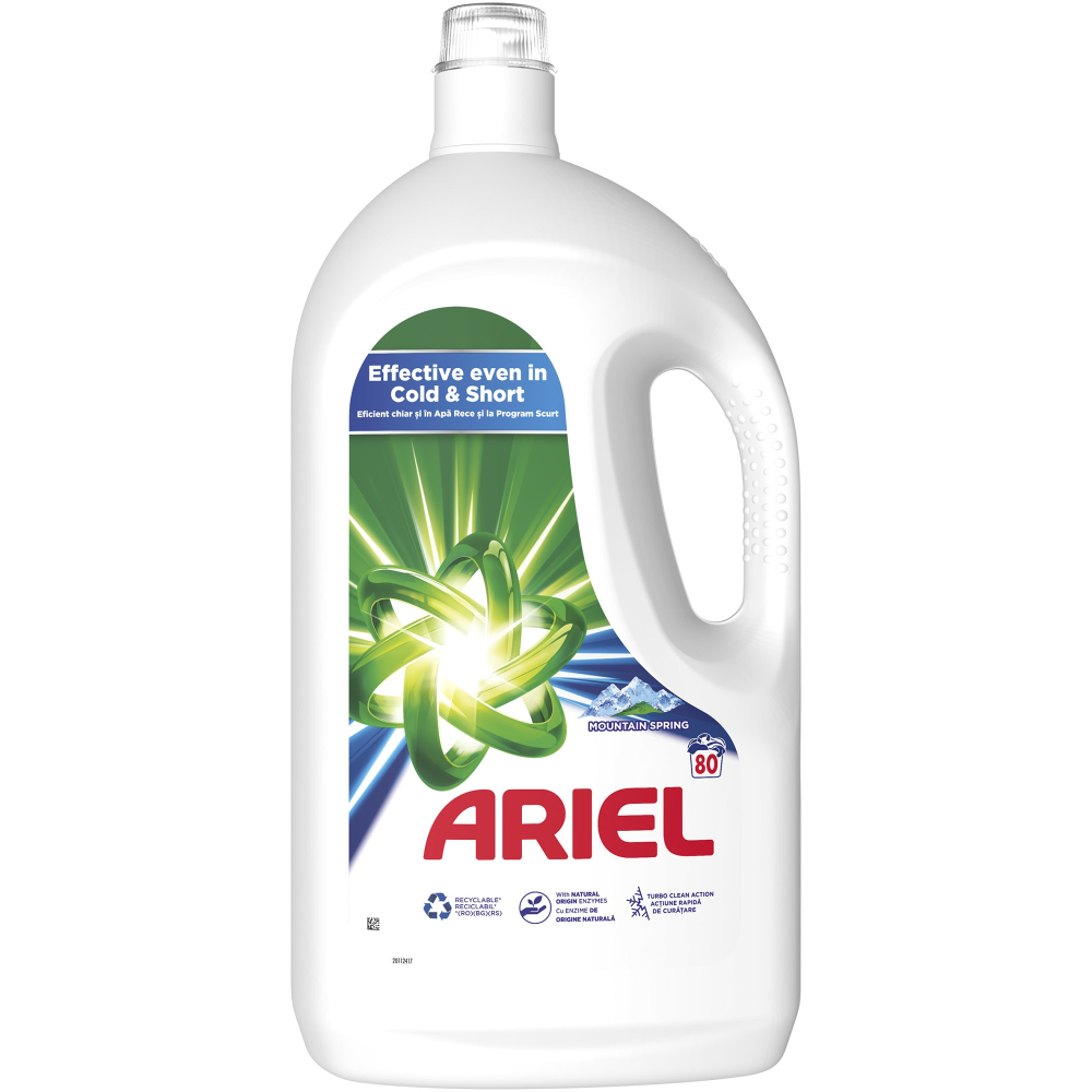 DETERGENT DE HAINE - Detergent de rufe lichid Ariel Mountain Spring, 80 spalari, 4L