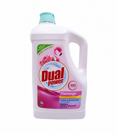 DETERGENT DE HAINE - Dual Power Detergent Lichid De Rufe Flamingo 5 L