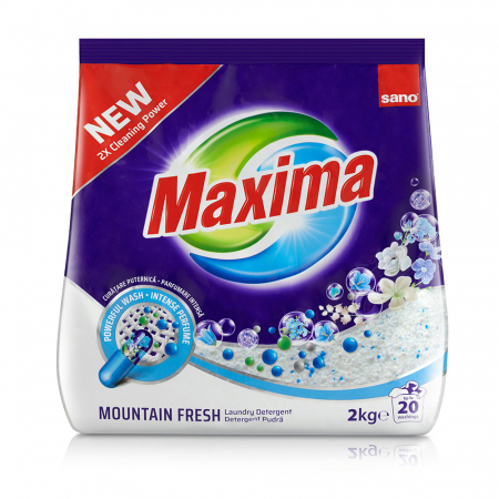 DETERGENT DE HAINE - SANO MAXIMA DETERGENT PUDRA AUTOMAT 2KG MOUNTAIN FRESH 20SP