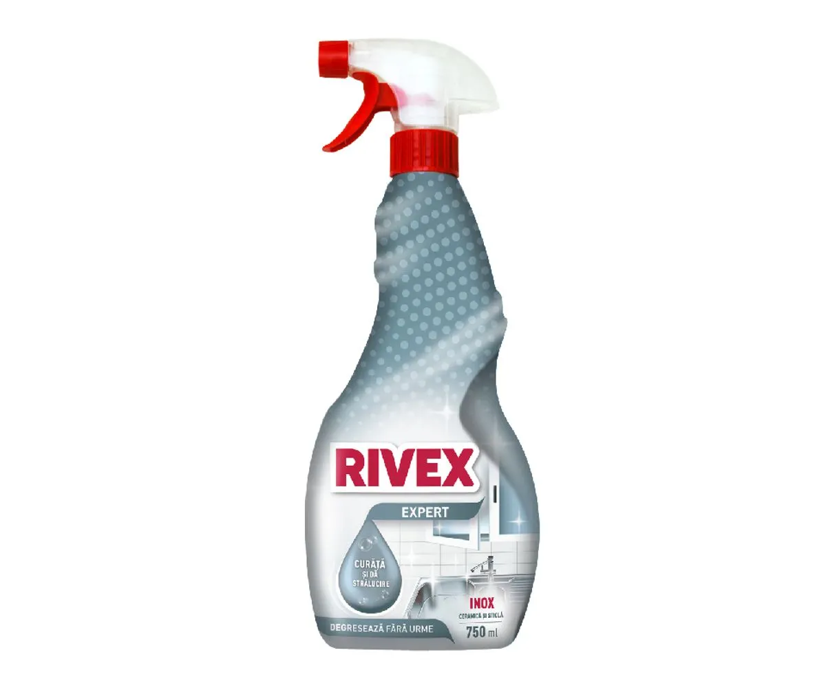 PRODUSE CURATENIE BUCATARIE - Solutie curatare inox cu pulverizator 750 ml Rivex