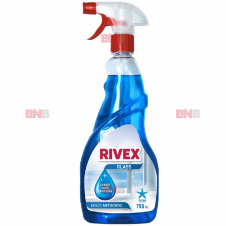 PRODUSE CURATENIE SI INGRIJIRE CASA - Solutie de curatat geamuri RIVEX Glass, Ocean, 750 ml
