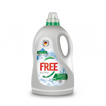 DETERGENT DE HAINE - ULTRA FREE DETERGENT LICHID 5L UNIVERSAL ALPINE FRESHNESS 125SP