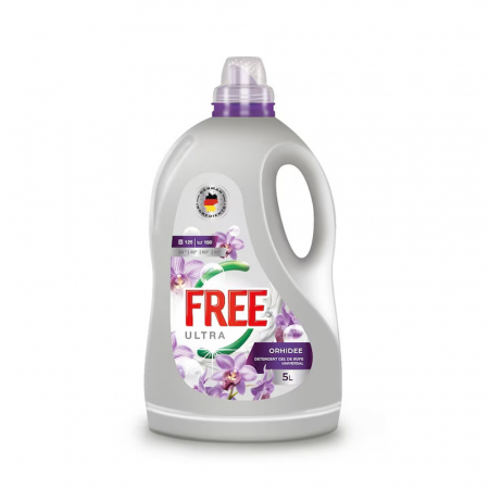 DETERGENT DE HAINE - ULTRA FREE DETERGENT LICHID 5L UNIVERSAL ORHIDEE 125SP