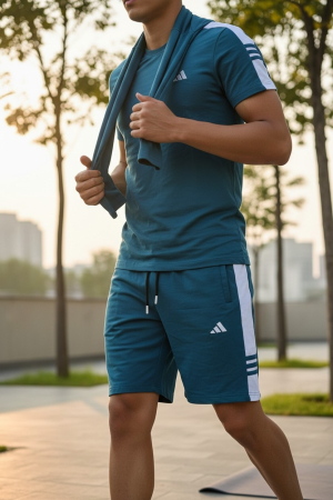 Produse - Compleu Adidas Albastru + Parfum 35ml Cadou