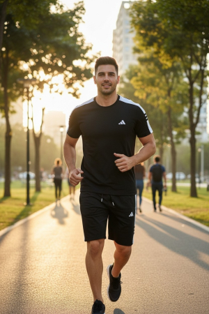 Produse - Compleu Adidas Negru + Parfum 35ml Cadou