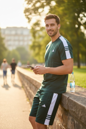 Produse - Compleu Adidas Verde + Parfum 35ml Cadou
