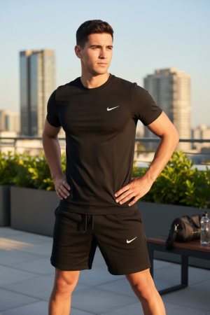 Produse - Compleu Nike Negru + Parfum 35ml Cadou