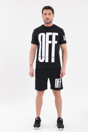 Compleuri Barbati - Compleu Off White Negru