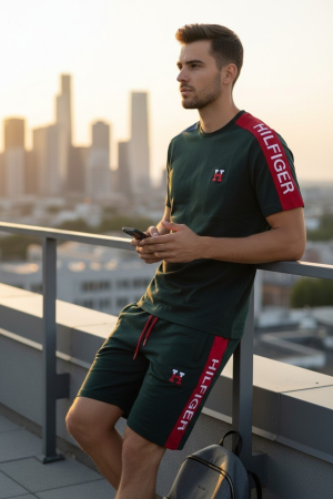 Produse - Compleu Tommy Hilfiger Verde + Parfum 35ml Cadou