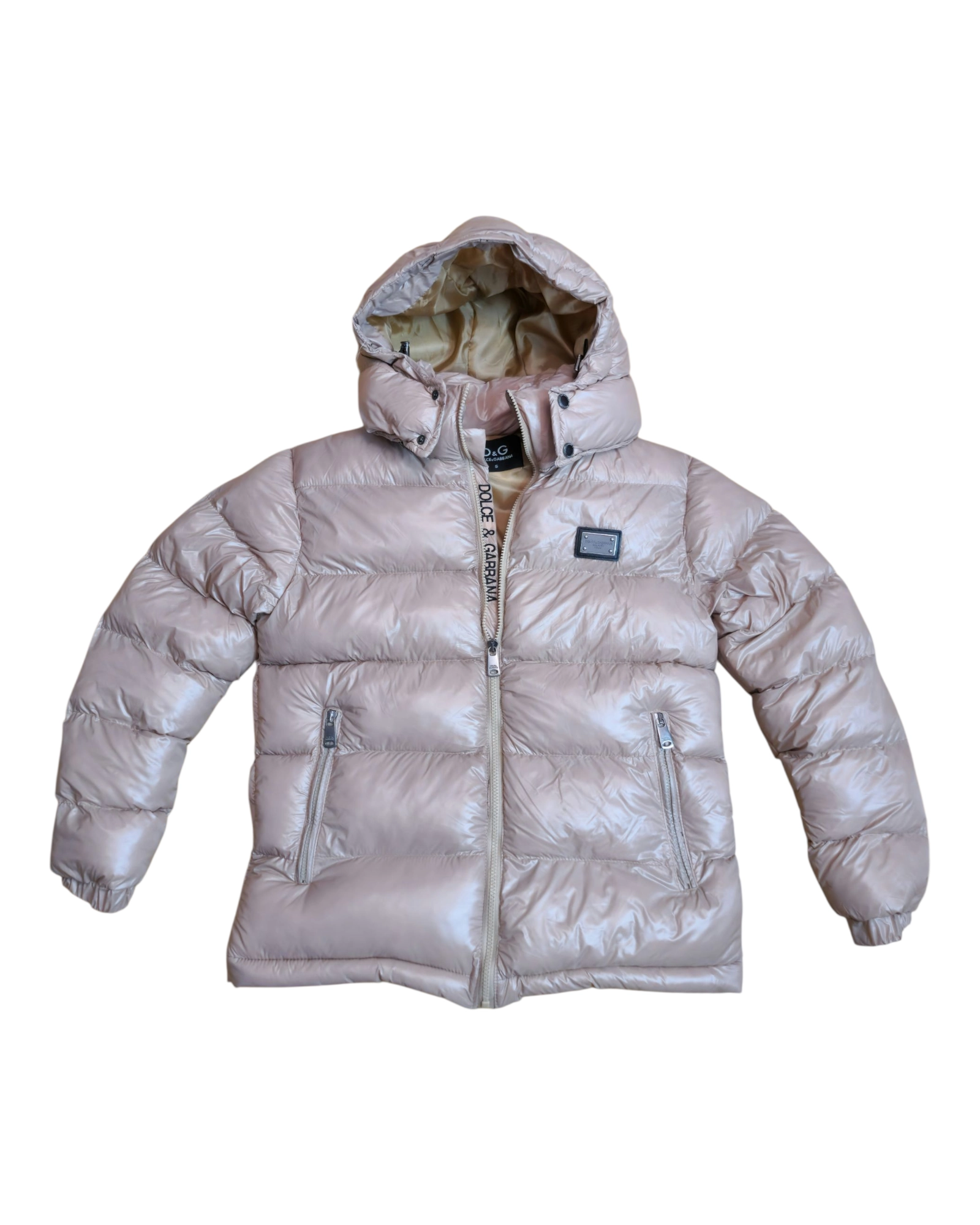 Geci - Geaca Dolce Gabbana Semi Lucioasa Bej