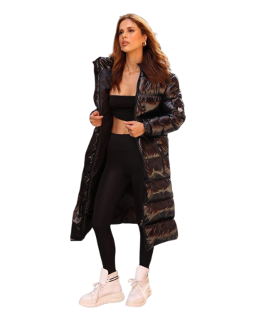 Geci - Geaca Lunga Moncler Negru