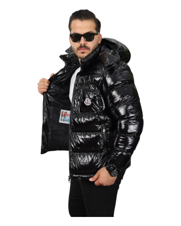 Geci - Geaca Moncler Zip Negru M2