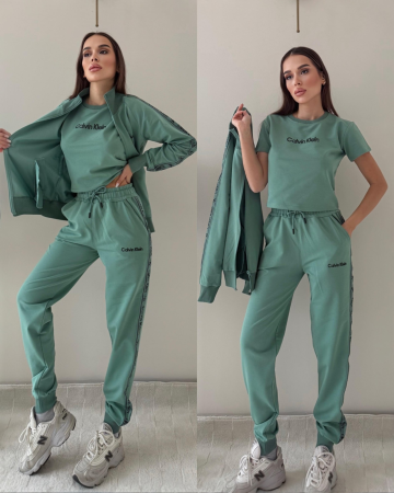Treninguri Dama - Trening Calvin Klein 3 Piese Turcoaz