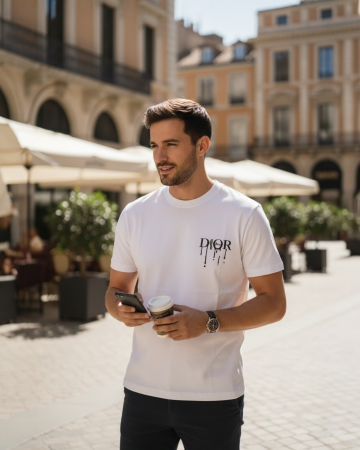 Tricouri - Tricou 1 la 1 Dior Alb