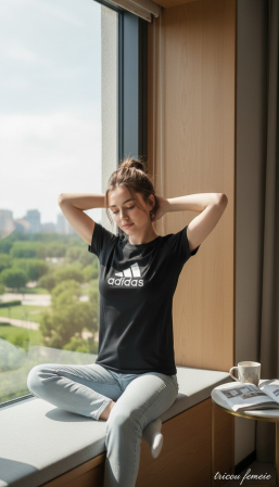 Tricouri Dama - Tricou Adidas Negru