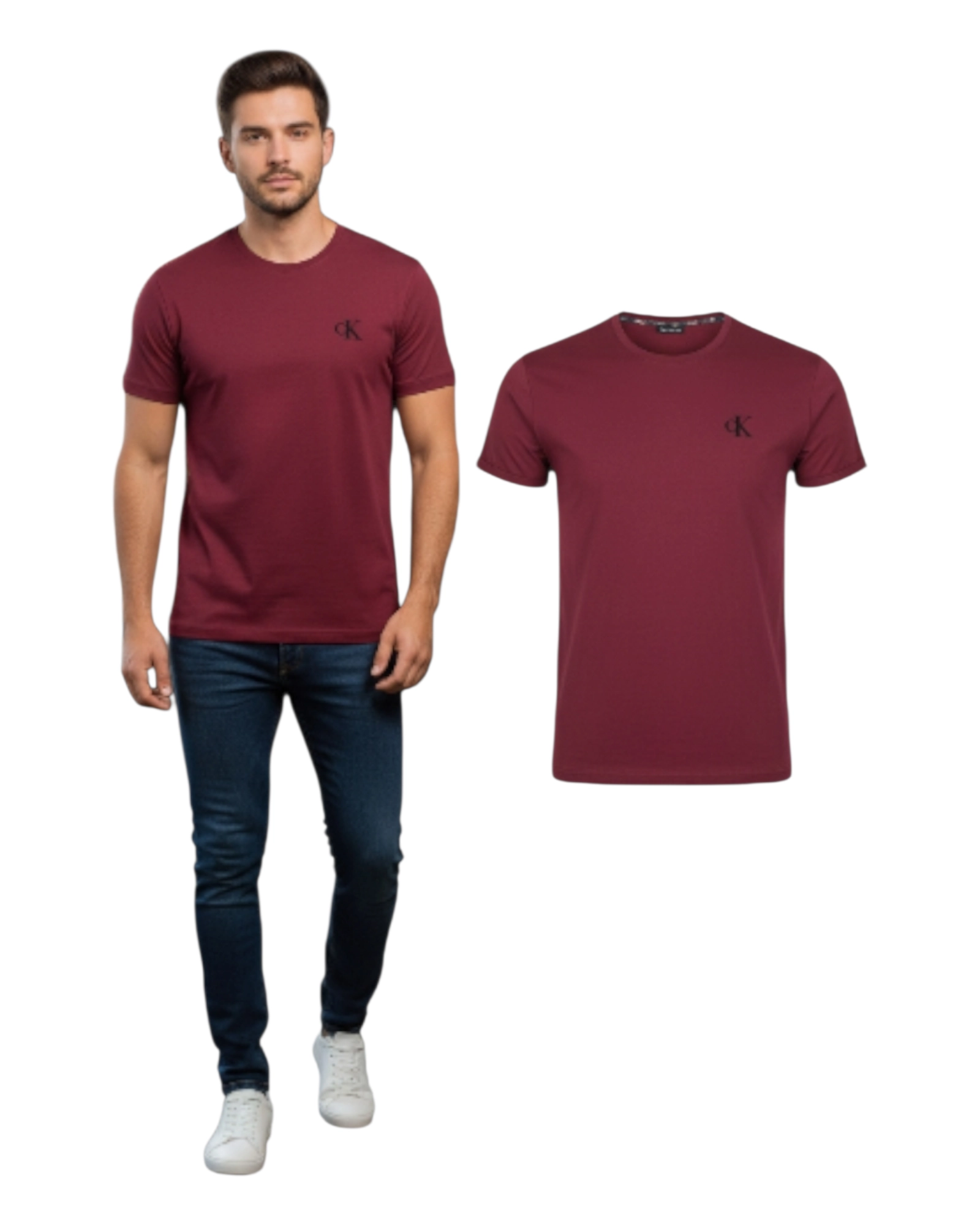 Tricouri - Tricou Calvin Klein Bordo