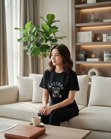 Tricouri - Tricou Dama Moschino Negru