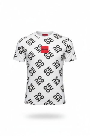 Produse - Tricou Hugo Alb + Parfum 35ml Cadou