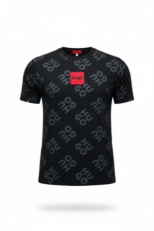 Produse - Tricou Hugo Negru + Parfum 35ml Cadou