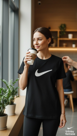 Tricouri Dama - Tricou Nike Negru M2