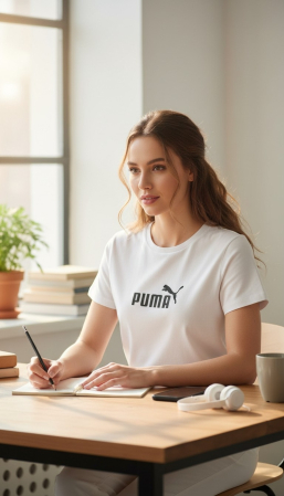 Tricouri Dama - Tricou Puma Alb M1