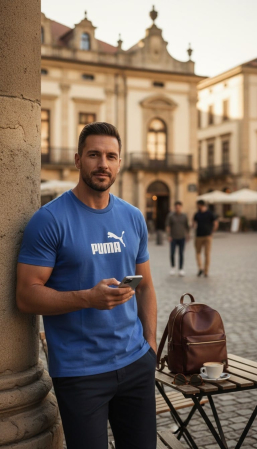 Produse - Tricou Puma M12 Albastru