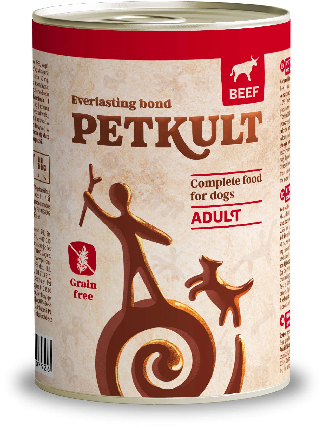 Hrană Umedă Câini - PETKULT Conservă pentru câini, cu Vită 400g