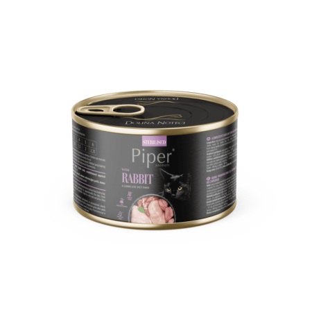 Hrană Umedă Pisici - Piper Cat Sterilised Carne de Iepure 185g