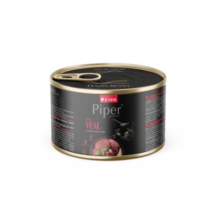 Hrană Umedă Pisici - Piper Cat Vitel 185g