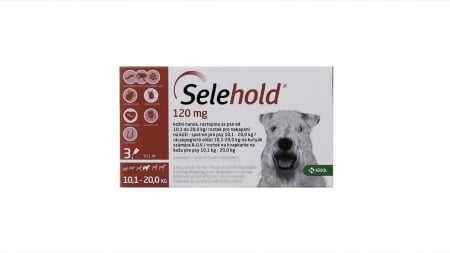 Câini - Selehold Caine 120mg 10-20kg 1 pipeta