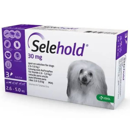Câini - Selehold Caine 30mg 2.6-5kg 1 pipeta