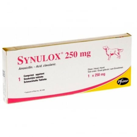 Antibiotice şi Antiinflamatoare Câini - Synulox 250mg 10 tablete