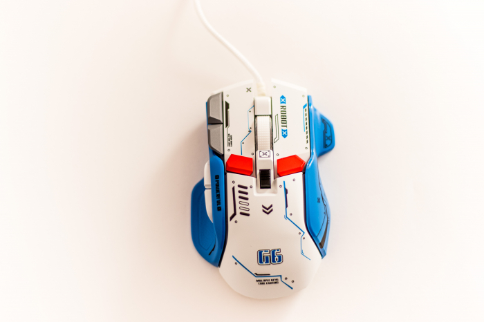 Mouse Gaming G6, Alb, RGB On-Off, 12800 DPI Reglabil, 6 trepte, 10 Butoane Programabile, Iluminare LED, Ergonomic, Performanta si Precizie [7]