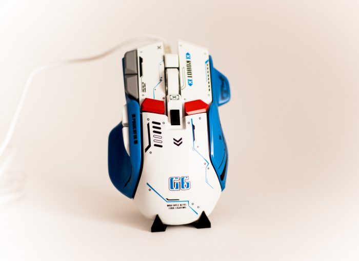 Mouse Gaming G6, Alb, RGB On-Off, 12800 DPI Reglabil, 6 trepte, 10 Butoane Programabile, Iluminare LED, Ergonomic, Performanta si Precizie [2]