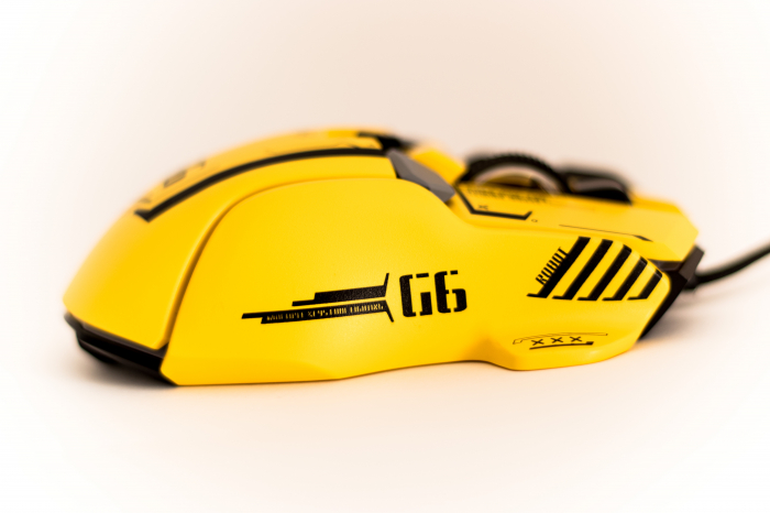 Mouse Gaming G6, Galben, RGB On-Off, 12800 DPI Reglabil, 6 trepte, 10 Butoane Programabile, Iluminare LED, Ergonomic, Performanta si Precizie [7]