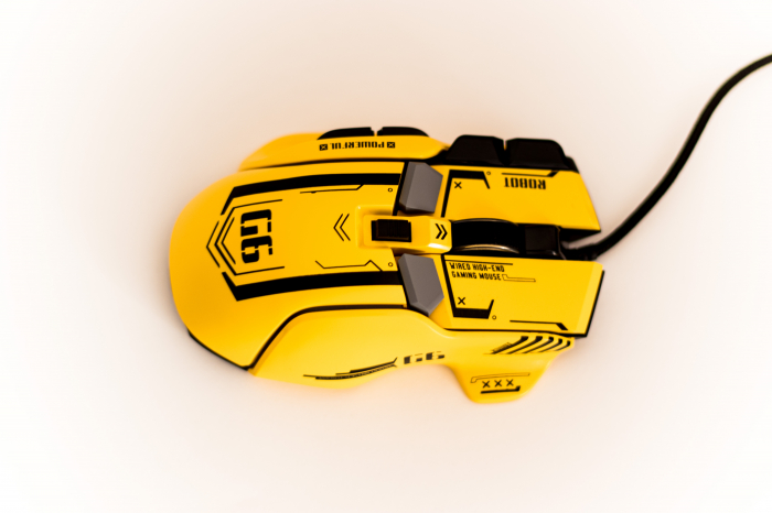 Mouse Gaming G6, Galben, RGB On-Off, 12800 DPI Reglabil, 6 trepte, 10 Butoane Programabile, Iluminare LED, Ergonomic, Performanta si Precizie [8]