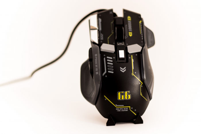 Mouse Gaming G6, Negru, RGB On-Off, 12800 DPI Reglabil, 6 trepte, 10 Butoane Programabile, Iluminare LED, Ergonomic, Performanta si Precizie [3]