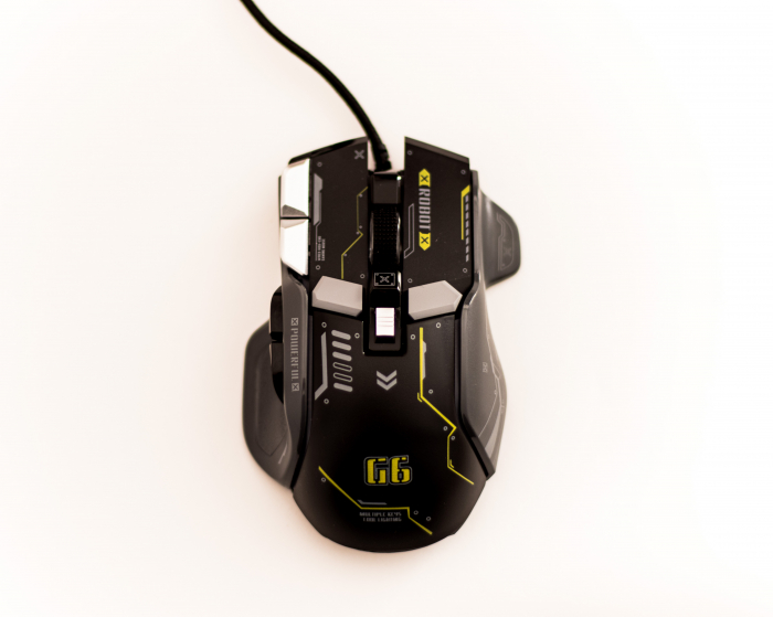 Mouse Gaming G6, Negru, RGB On-Off, 12800 DPI Reglabil, 6 trepte, 10 Butoane Programabile, Iluminare LED, Ergonomic, Performanta si Precizie [9]