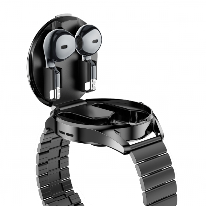 Smartwatch D9, 2in1, Casti bluetooth incorporate, Compatibil iOS/android, 2 bratari, Notificari aplicatii, Apeluri, Functii sport, Agenda, Vremea [8]