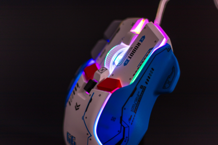 Mouse Gaming G6, Alb, RGB On-Off, 12800 DPI Reglabil, 6 trepte, 10 Butoane Programabile, Iluminare LED, Ergonomic, Performanta si Precizie [12]