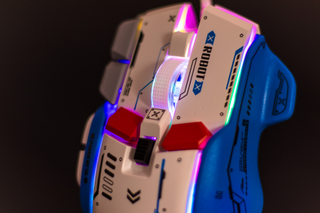 Mouse Gaming G6, Alb, RGB On-Off, 12800 DPI Reglabil, 6 trepte, 10 Butoane Programabile, Iluminare LED, Ergonomic, Performanta si Precizie [13]